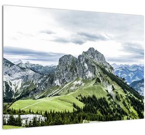 Staklena slika - Planinski vrhovi (70x50 cm)