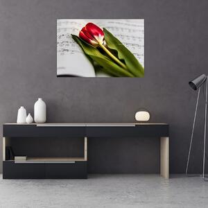 Slika crvenog tulipana (90x60 cm)