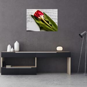 Slika crvenog tulipana (70x50 cm)