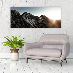Slika stjenovitog planinskog lanca (120x50 cm)