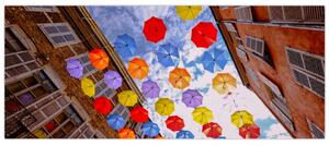 Slika šarenih kišobrana (120x50 cm)