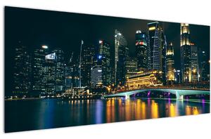 Slika noćnog Singapura (120x50 cm)