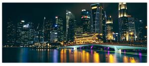 Slika noćnog Singapura (120x50 cm)