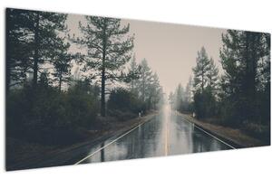 Slika ceste na kiši (120x50 cm)