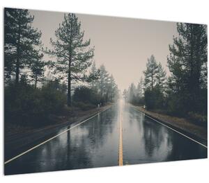 Slika ceste na kiši (90x60 cm)