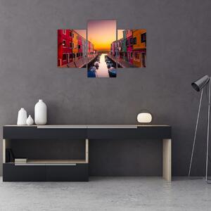 Slika - Zalazak sunca, otok Burano, Venecija, Italija (90x60 cm)