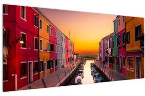Slika - Zalazak sunca, otok Burano, Venecija, Italija (120x50 cm)