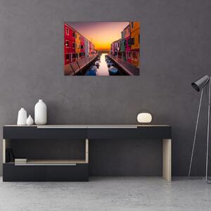 Slika - Zalazak sunca, otok Burano, Venecija, Italija (70x50 cm)