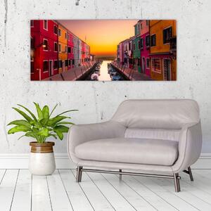 Slika - Zalazak sunca, otok Burano, Venecija, Italija (120x50 cm)