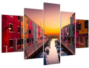 Slika - Zalazak sunca, otok Burano, Venecija, Italija (150x105 cm)