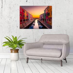 Slika - Zalazak sunca, otok Burano, Venecija, Italija (70x50 cm)