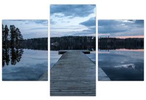 Slika - Molo na jezeru (90x60 cm)
