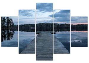 Slika - Molo na jezeru (150x105 cm)