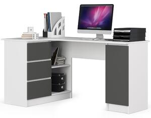 Zondo.hr Kutni PC stolić Bienvenida (bijela + grafit) (L). Akcija -20%. 1117076