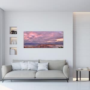 Slika - Sumrak nad gradom (120x50 cm)