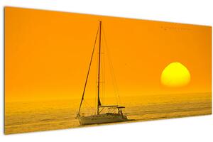 Slika - Čamac usred mora (120x50 cm)
