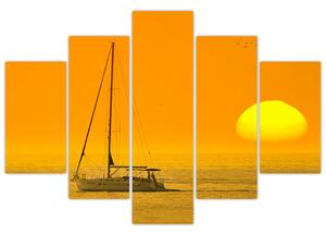 Slika - Čamac usred mora (150x105 cm)