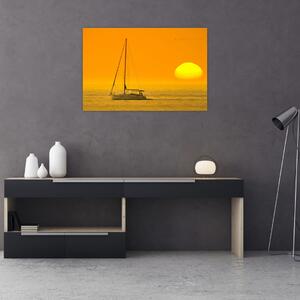Slika - Čamac usred mora (90x60 cm)