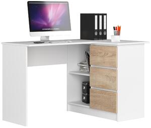 Zondo.hr Kutni PC stolić Bodhi (bijela + hrast sonoma) (D). Akcija -16%. 1128555