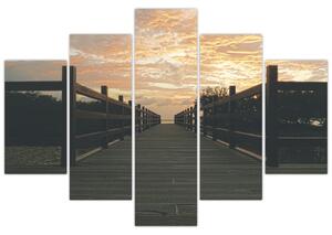Slika drvenog gata iznad jezera (150x105 cm)