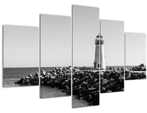 Slika - Svjetionik na obali, Santa Cruz, Kalifornija (150x105 cm)