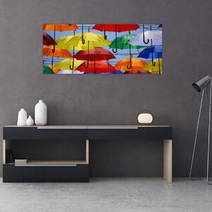 Slika šarenih kišobrana (120x50 cm)