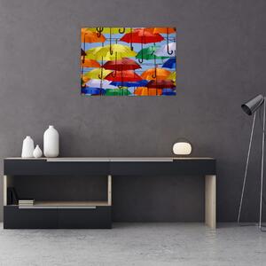 Slika šarenih kišobrana (70x50 cm)