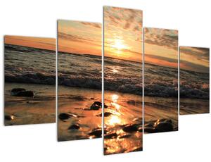 Slika - Zalazak sunca na oceanu (150x105 cm)