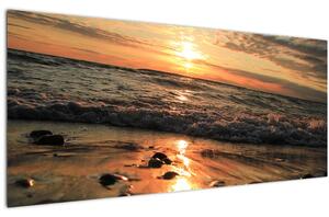 Slika - Zalazak sunca na oceanu (120x50 cm)