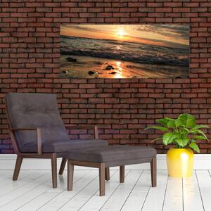 Slika - Zalazak sunca na oceanu (120x50 cm)