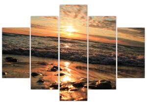 Slika - Zalazak sunca na oceanu (150x105 cm)