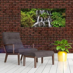 Slika slapa u tropskoj šumi (120x50 cm)