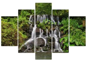 Slika slapa u tropskoj šumi (150x105 cm)