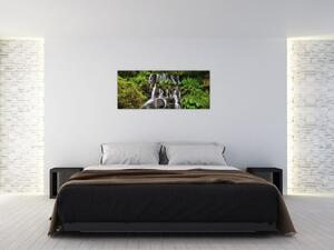 Slika slapa u tropskoj šumi (120x50 cm)