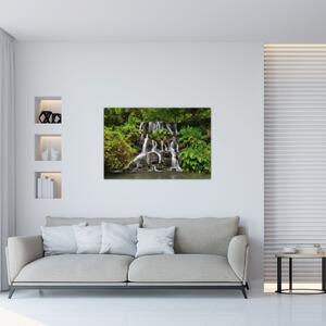 Slika slapa u tropskoj šumi (90x60 cm)