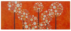 Slika - Narančasta šuma (120x50 cm)