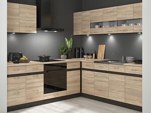 Zondo.hr Kutna kuhinja Junona Line 240 + 220 cm (wenge + hrast sonoma). Akcija -10%. 1118348