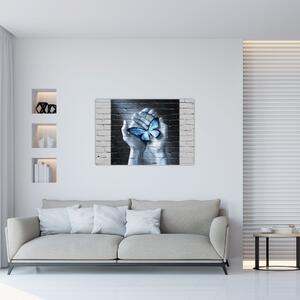 Slika - Leptir na zidu (90x60 cm)