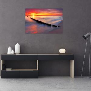 Slika - Zalazak sunca, Baltičko more, Poljska (90x60 cm)