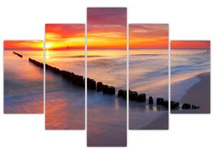 Slika - Zalazak sunca, Baltičko more, Poljska (150x105 cm)