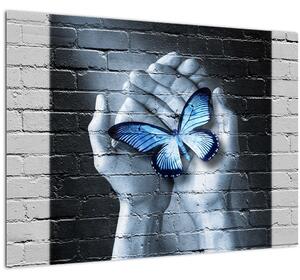 Slika - Leptir na zidu (70x50 cm)