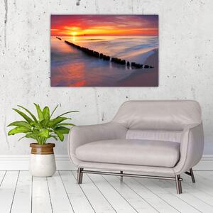Slika - Zalazak sunca, Baltičko more, Poljska (90x60 cm)