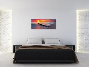 Slika - Zalazak sunca, Baltičko more, Poljska (120x50 cm)
