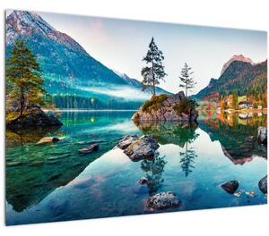 Slika - Jezero Hintersee, Bavarske Alpe, Austrija (90x60 cm)