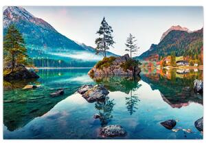 Slika - Jezero Hintersee, Bavarske Alpe, Austrija (90x60 cm)