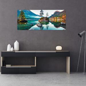 Slika - Jezero Hintersee, Bavarske Alpe, Austrija (120x50 cm)