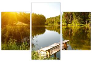 Slika - Jezero u šumi (90x60 cm)