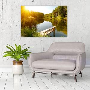 Slika - Jezero u šumi (90x60 cm)