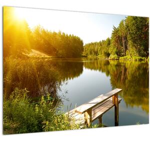 Slika - Jezero u šumi (70x50 cm)
