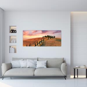 Slika - Kuća na brdu, Toskana, Italija (120x50 cm)